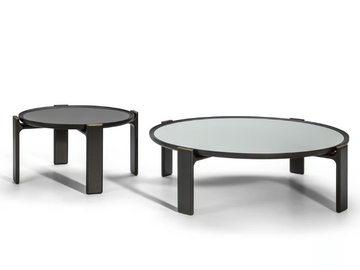 DUO - Round glass coffee table by Poltrona Frau - view 2